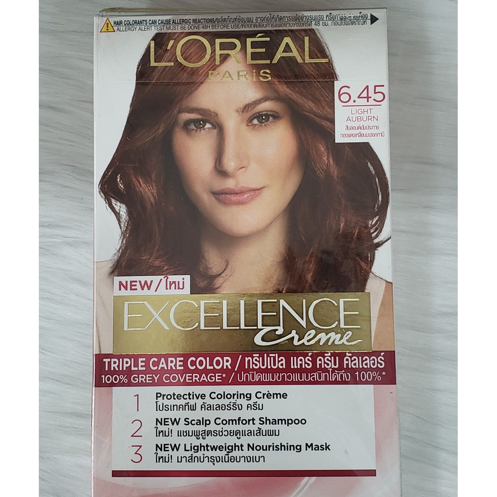 Thuốc nhuộm tóc phủ bạc Loreal Excellence Creme #6.45 nâu ánh đỏ 172ml