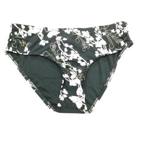Quần bơi nữ Alex Marie đen in hoa trắng phối vàng AX335218Z ( TH8971 )
