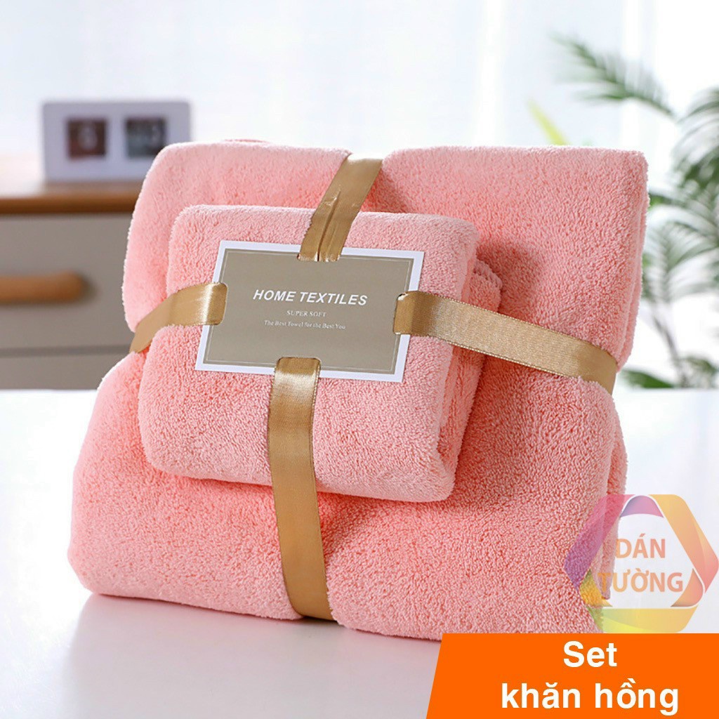 Bộ 2 Khăn Tắm, Khăn Mặt Lông Cừu KT: 35*75cm và 70*140cm Hàng Sang Xịn (ảnh thật)