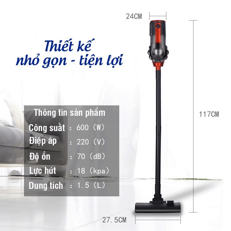 Máy hút bụi cầm tay không dây SHEN HUA, công suất 200W, lực hút mạnh mẽ - BH 12 tháng