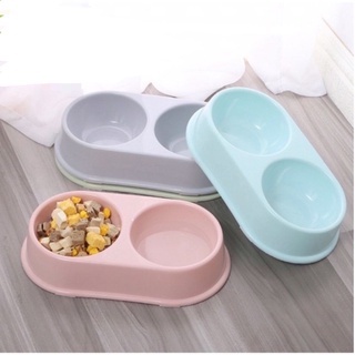 Bát nhựa đôi đựng thức ăn cho chó mèo- Phụ Kiện thú cưng