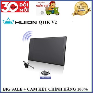 Bảng vẽ điện tử cảm ứng Huion Inspiroy Q11K v2 Wireless, vùng làm việc lớn - Hàng Chính Hãng