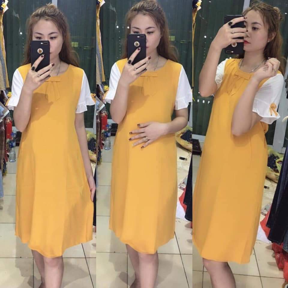 [MỚI VỀ]Váy bầu Đầm bầu dáng xuông thiết kế nữ tính V211