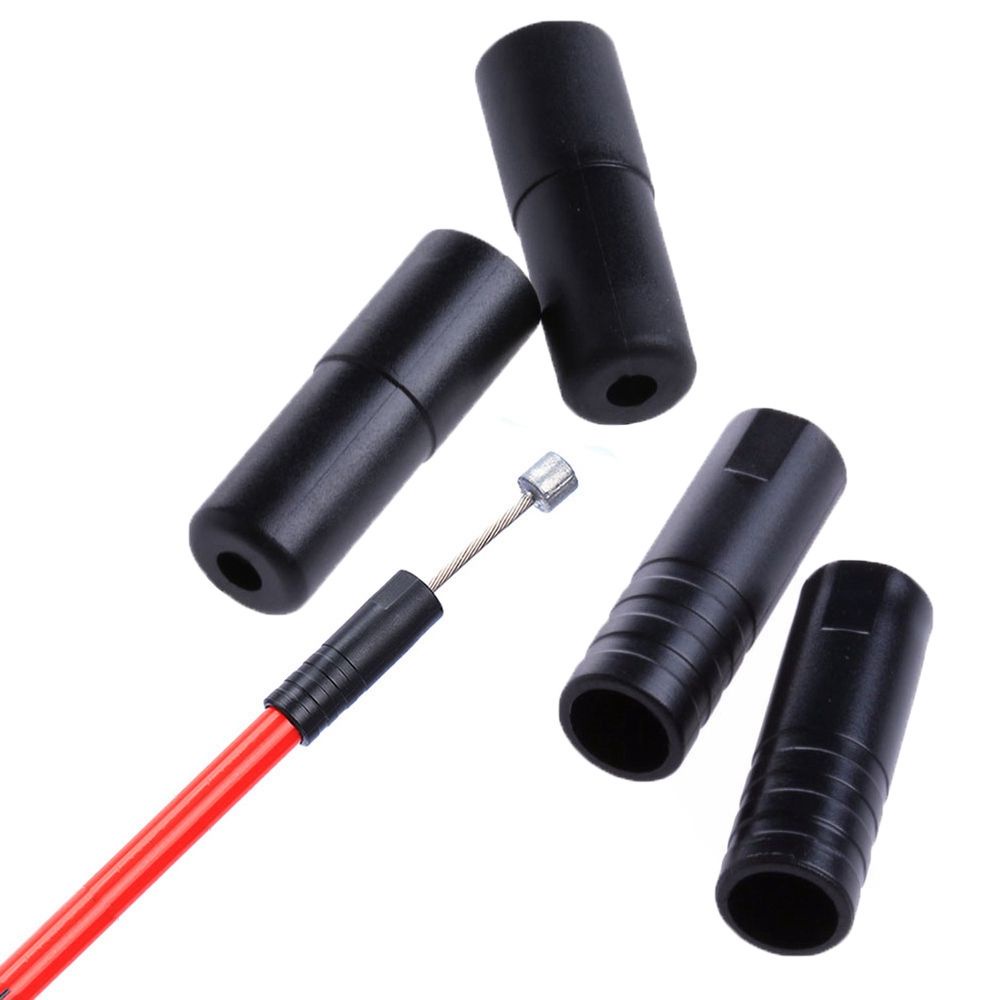 Set 50 / 100 Nắp Nhựa Màu Đen Bọc Dây Phanh Xe Đạp 4 / 5mm Chất Lượng Cao