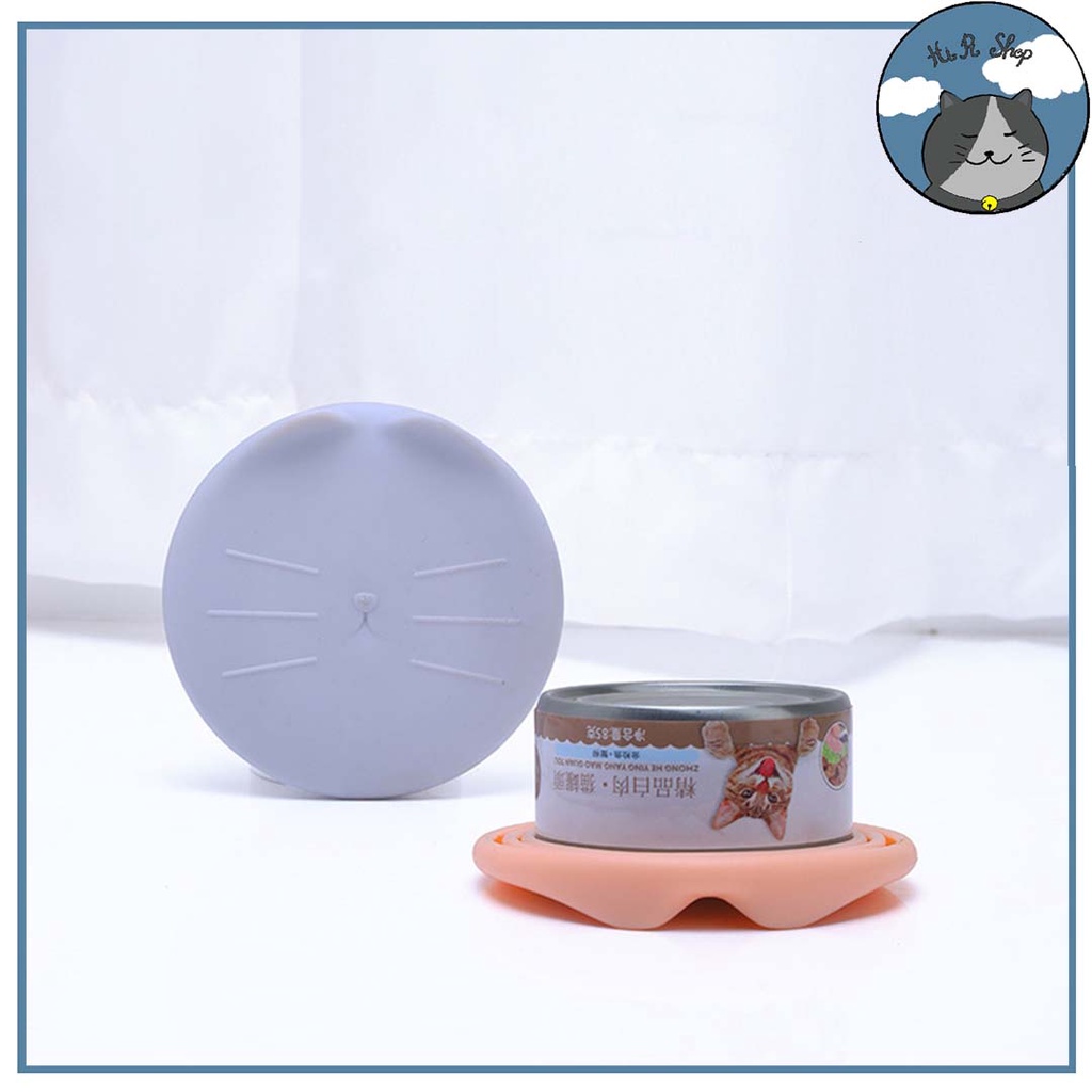 Nắp Đậy Thức Ăn Silicon Hình Mèo Cho Chó Mèo Nắp Đậy Hộp Pate, Súp Dành Cho Thú Cưng