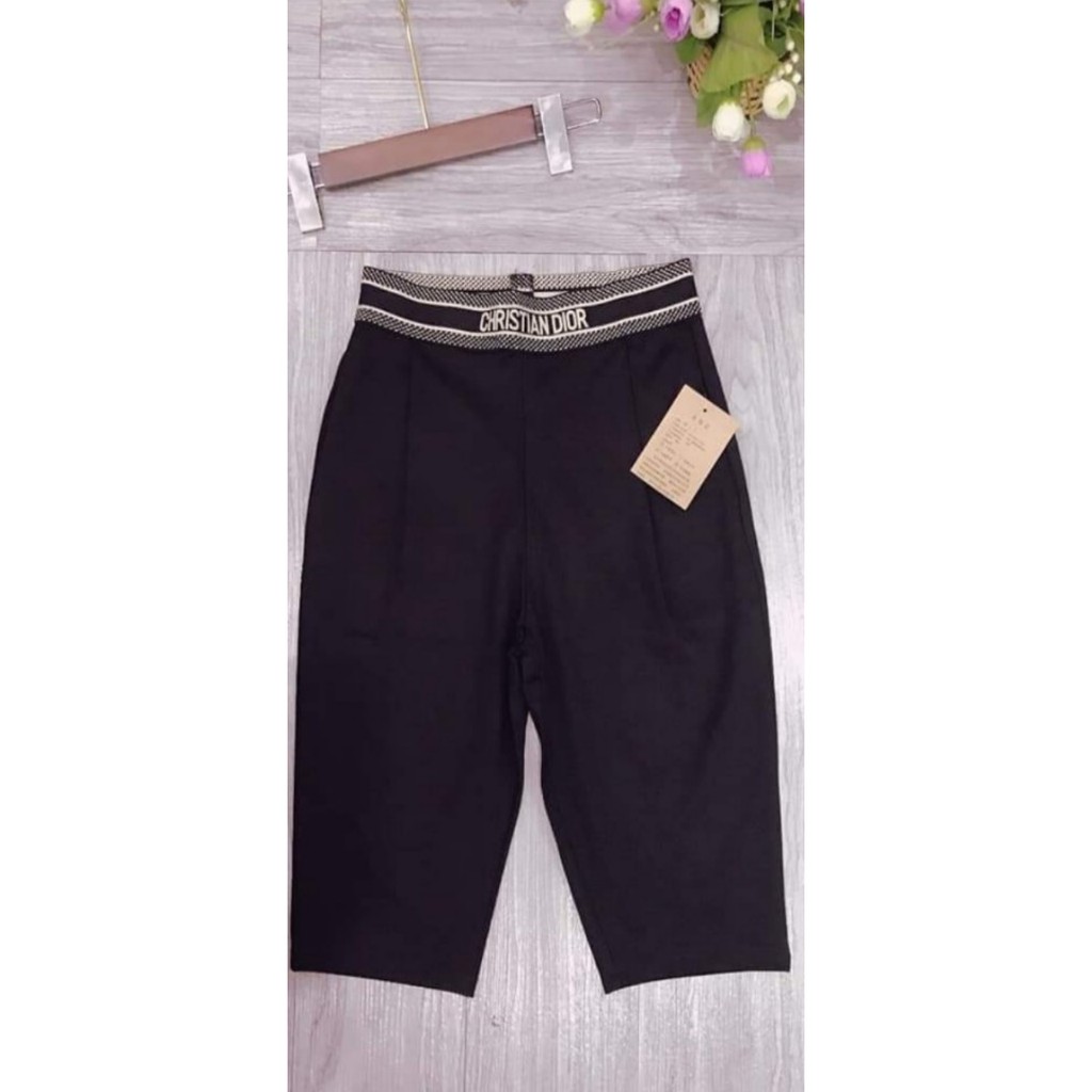 Quần lửng nữ dáng baggy, quần ngố nữ baggy vải Umi  cạp chun chữ dành cho nữ- Xưởng May ThuVu
