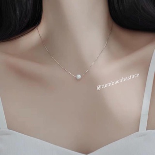 Dây chuyền bạc nữ ngọc DNT001 nhà since