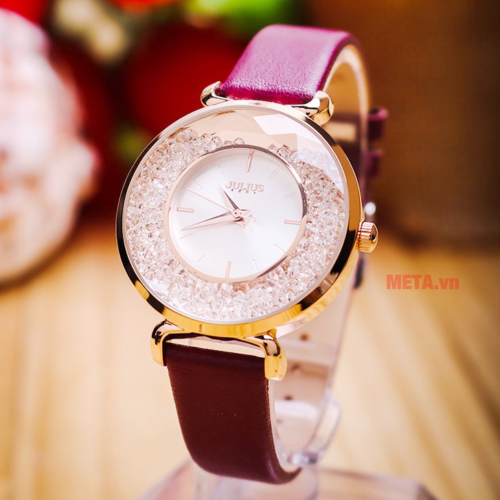 Đồng hồ nữ Julius Hàn Quốc JA-1203 dây da 2 màu | BigBuy360 - bigbuy360.vn