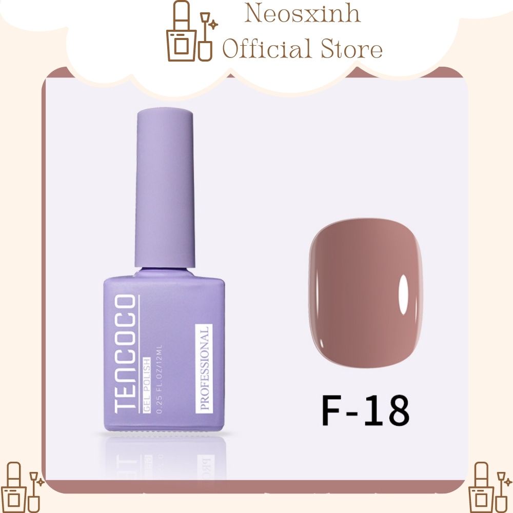 Sơn Móng Tay Gel 12ml Màu Nude Nâu Tây TENCOCO UV LED - Neosxinh Nails