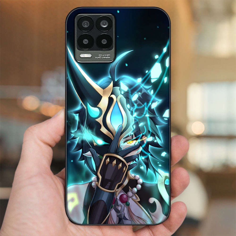 Ốp lưng Realme 8, 8 Pro viền đen in hình Xiao Genshin Impact