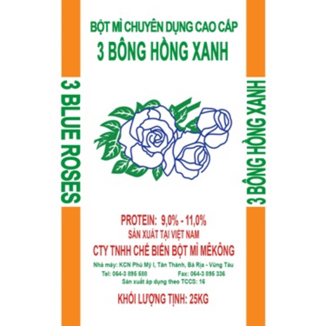 Bột mỳ 3 bông hồng xanh 1kg