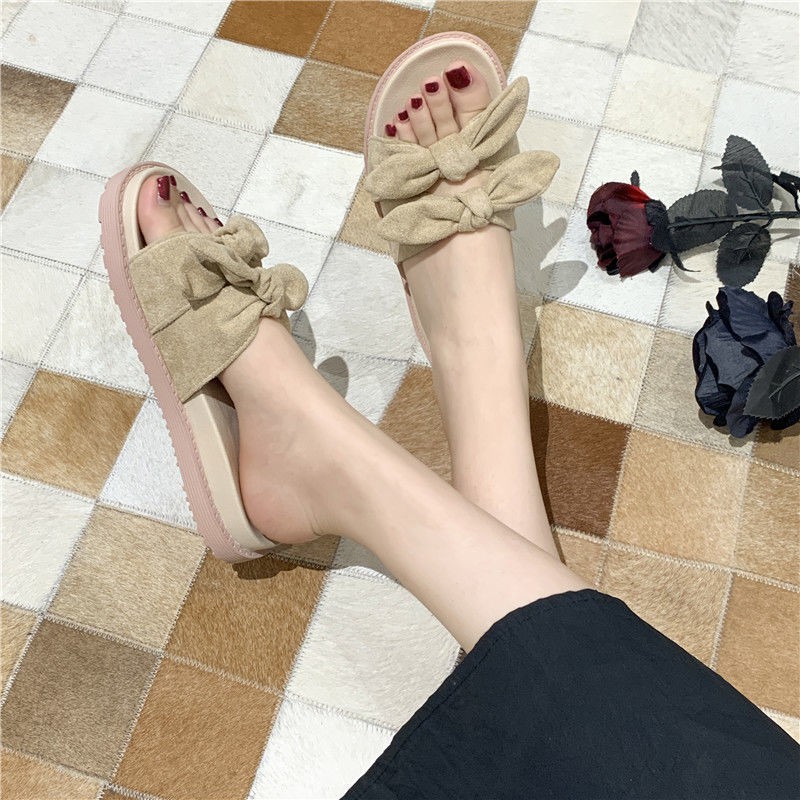 ♨Dép đi trong nhà dành cho nữ mùa hè 2021 Mới màu đỏ lưới thời trang Wild Outing Platform Sandals và xu hướng