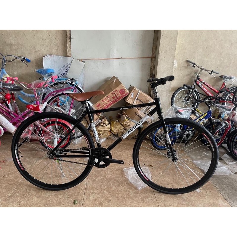 Xe đạp thể thao Fixed Gear phanh bằng chân Avibus Bền Bỉ Dễ Dàng Sửa Chữa + KM 5 Phụ Kiện