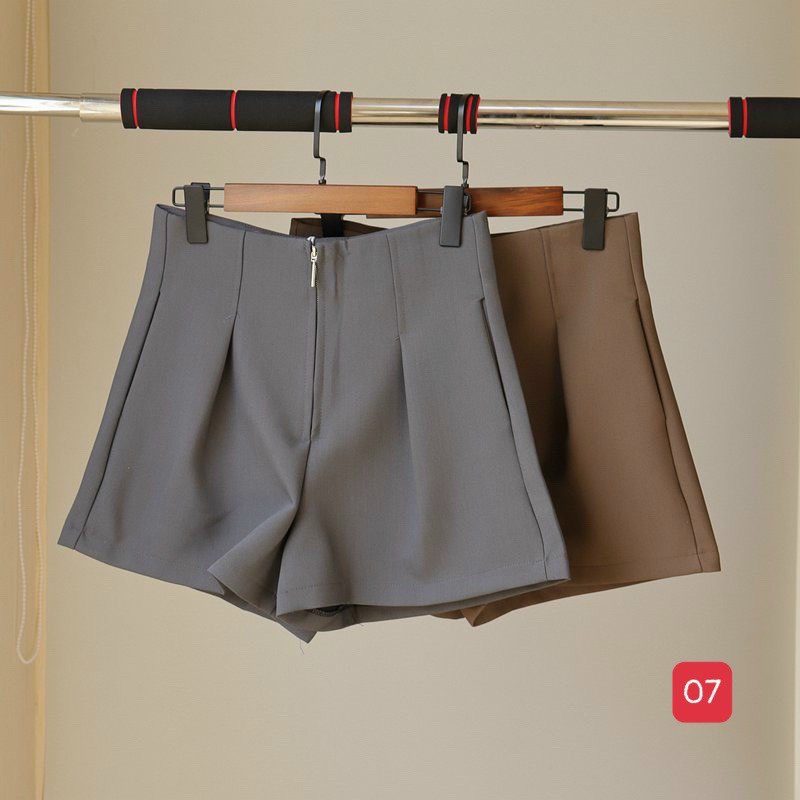 Quần short đùi tây, khóa kéo siêu hottrend_HANA SHOP911