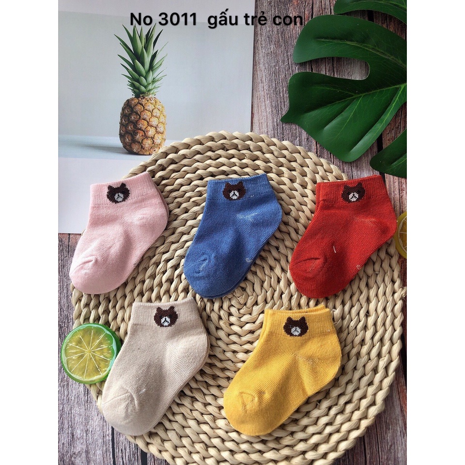 1 đôi tất len sơ sinh cổ ngắn size 0-4 tháng