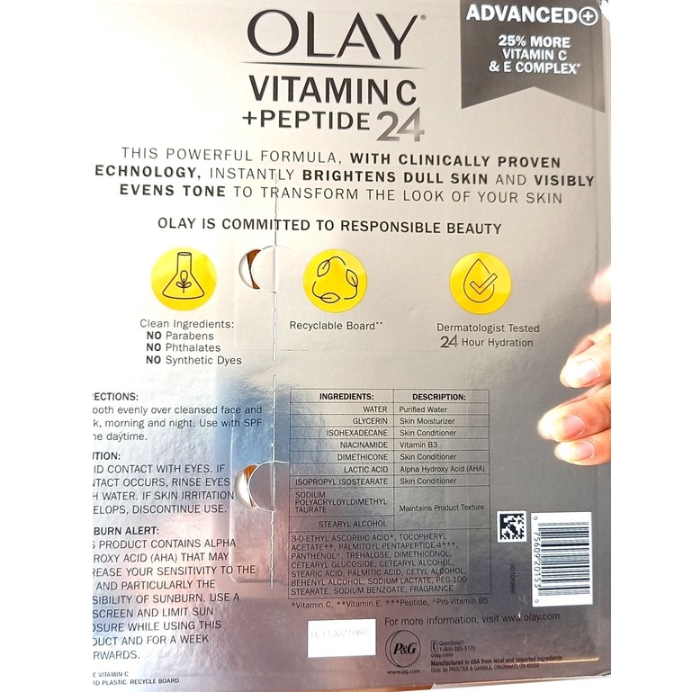 Kem Dưỡng Da Olay Chống Lão Hóa 25% Hyaluronic Acid + Vitamin B3 / Vitamin C + Peptide 24