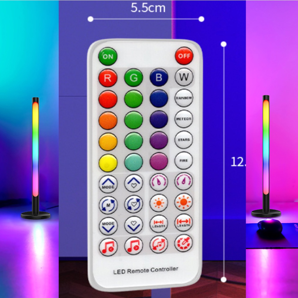 BỘ THANH LED RGB NHÁY THEO NHẠC F201 37CM ĐIỀU KHIỂN TRANG TRÍ LED SIÊU ĐẸP