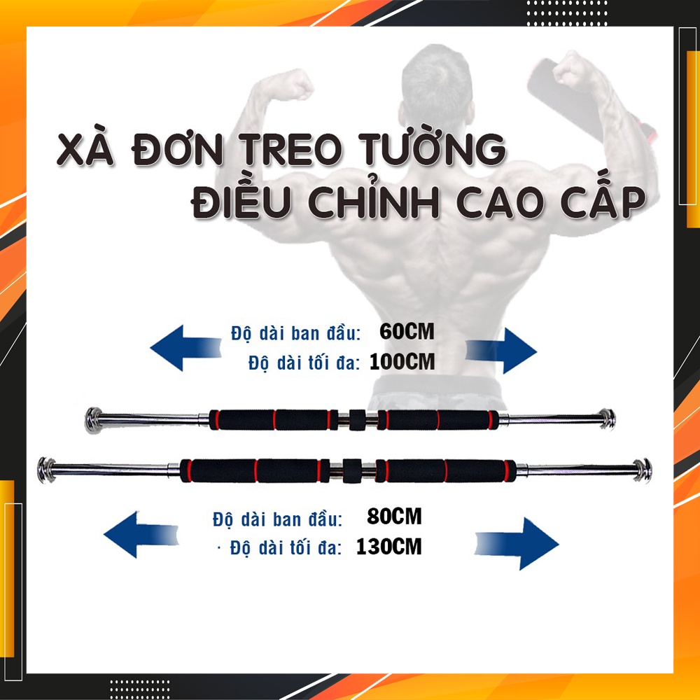 Xà Đơn Treo Tường, Thanh Tập Gắn Cửa nhiều kích cỡ CHÍNH HÃNG CAO CẤP EROS