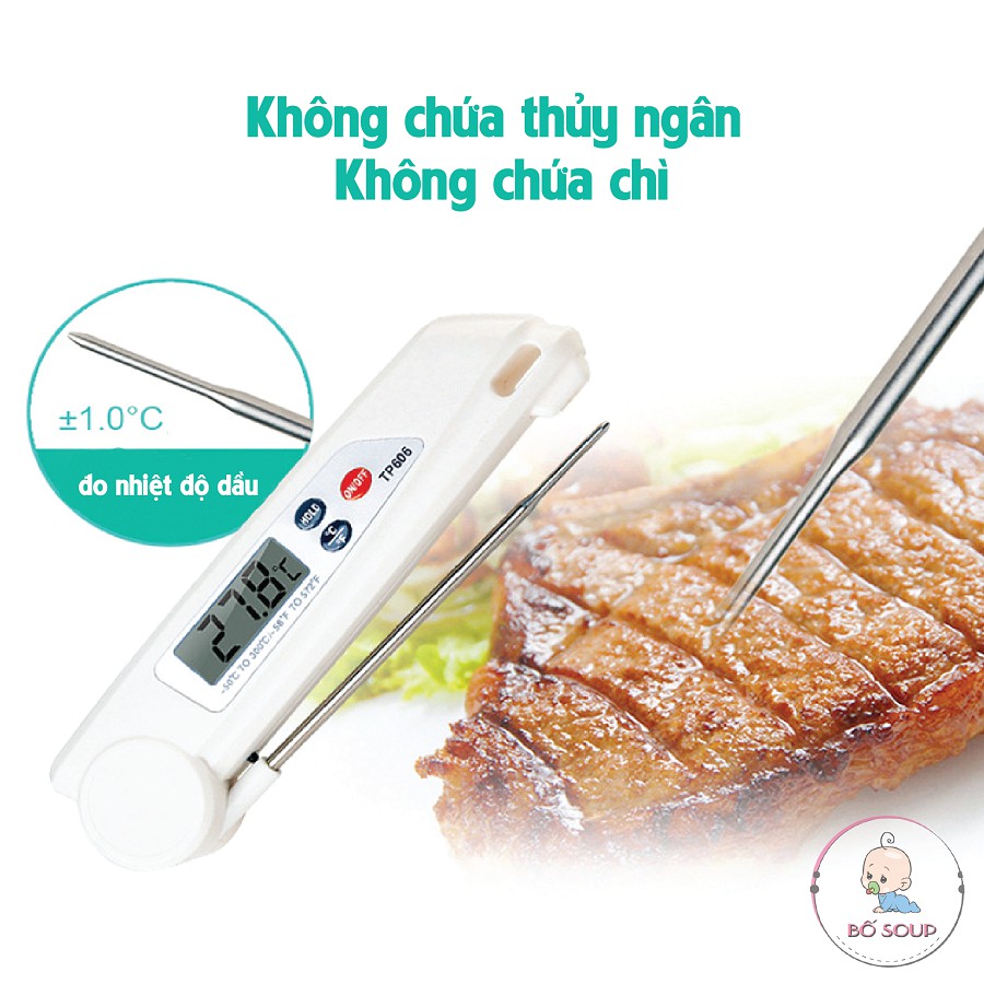 Nhiệt Kế Điện Tử Đa Năng Đo Nước Pha Sữa, Thực Phẩm, Nước Tắm Cho Bé