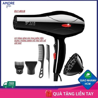 Máy Xấy tóc - Máy sấy tóc công suất lớn 2 chiều tặng kèm 5 món phụ kiện tạo kiểu