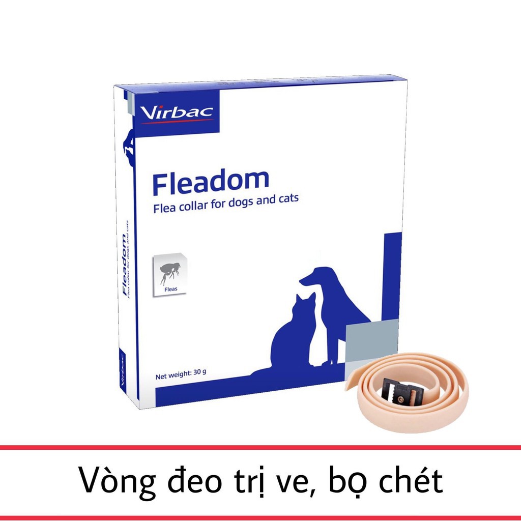 Vòng đeo cổ  trị ve, bọ chét trên chó mèo-virbac