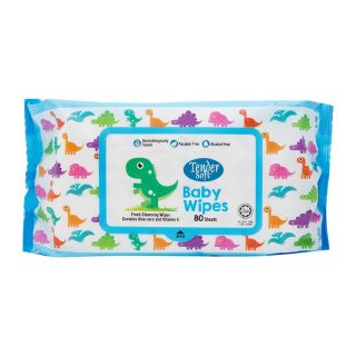 Khăn ướt trẻ em tender soft xanh có mùi 80 tờ