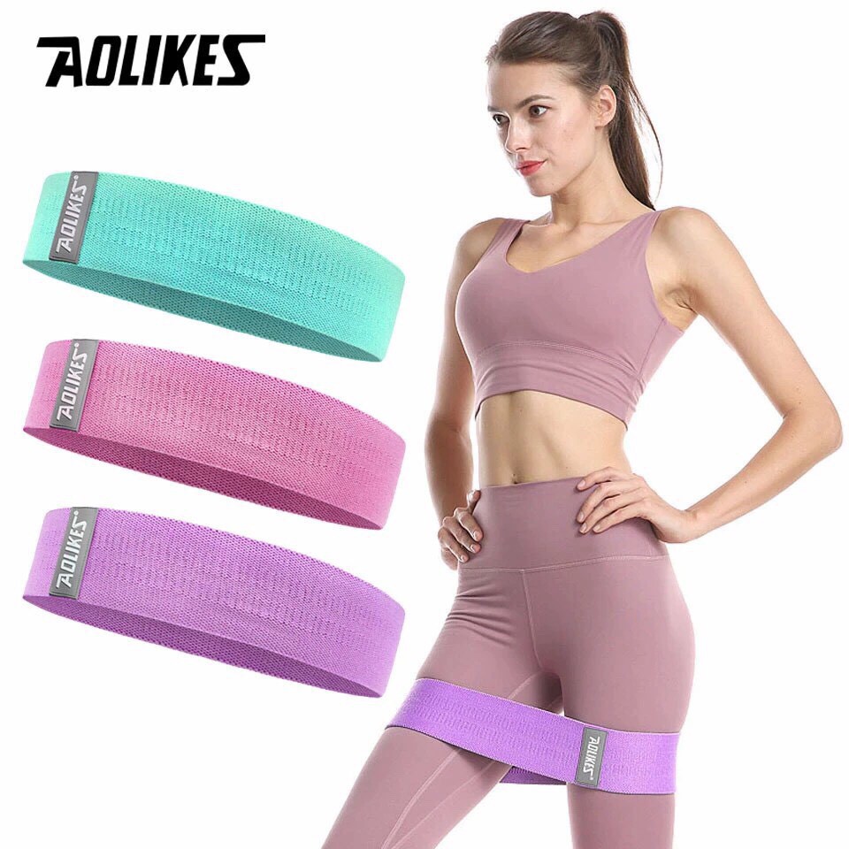 Dây mini band, Kháng lực chân mông Aolikes, Phụ kiện gym chính hãng A3603