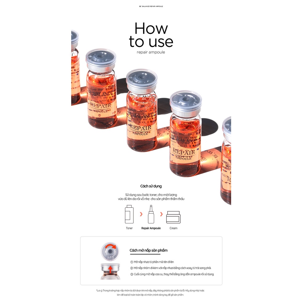 Serum chuyên sâu Be'Balance Repair Ampoule - 10ml/ 5 lọ