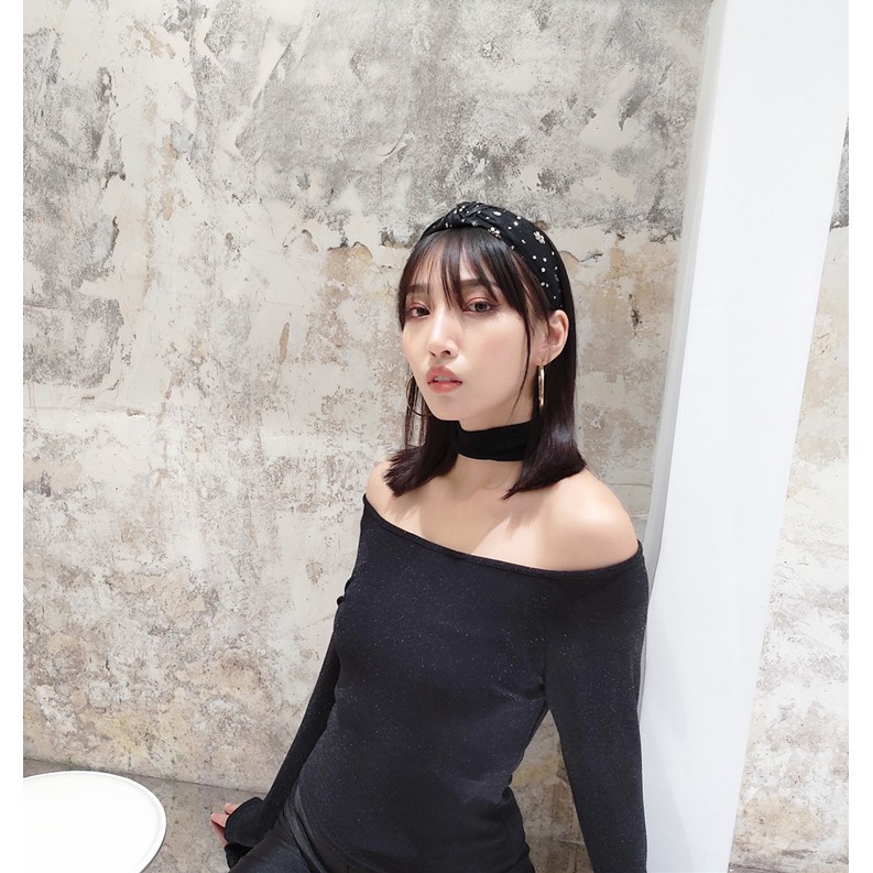 Bờm lưới đính kim sa BN120