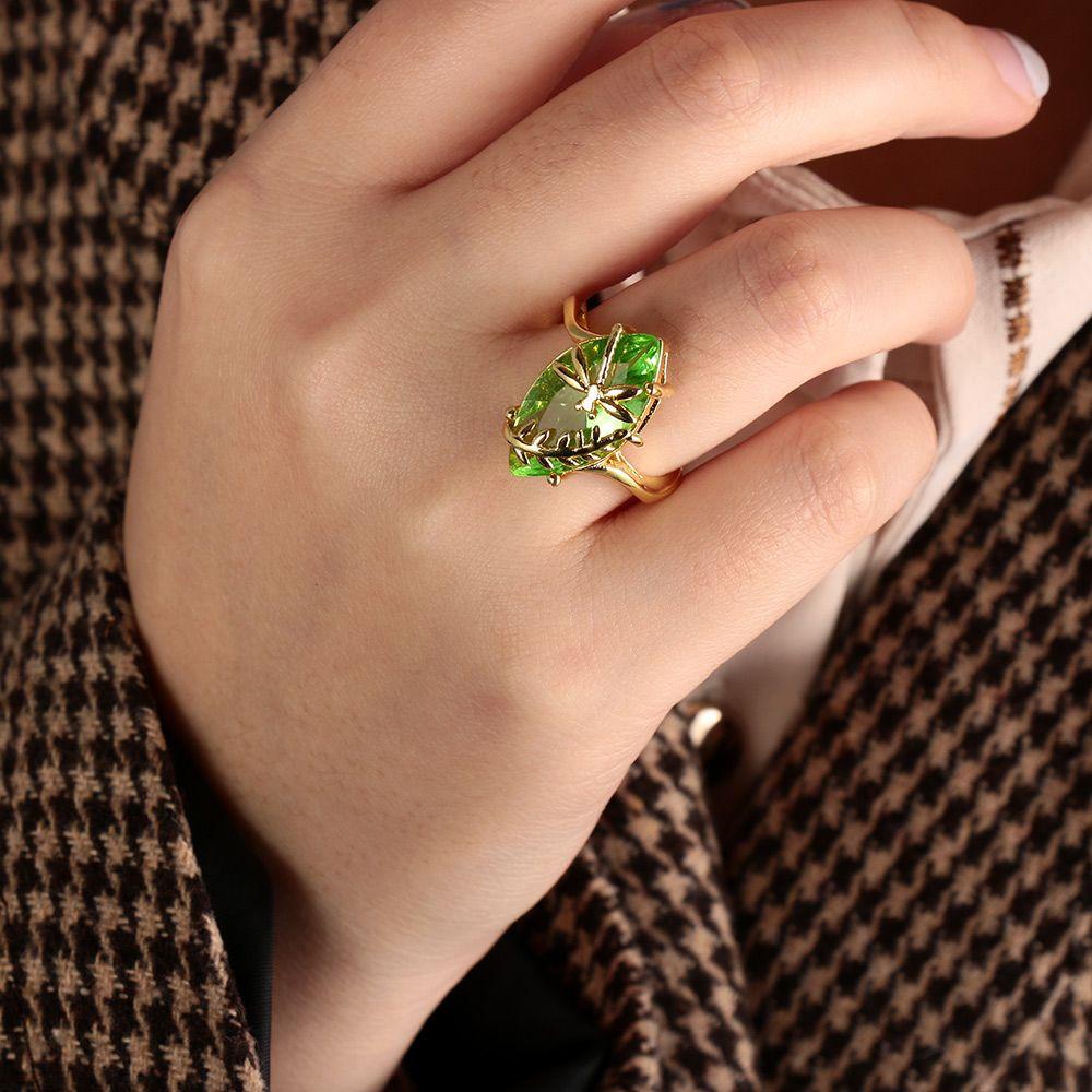 Nhẫn Mạ Vàng 18K Hình Chuồn Chuồn Thanh Lịch Cho Nữ|Bịch Dẫn