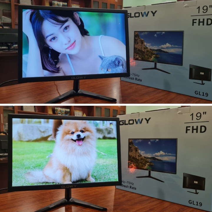Màn hình máy tính Glowy 19 inch(GL19), màn hình PC thiết kế nhỏ gọn 1440x900 ,75Hz ,16,7 triệu màu