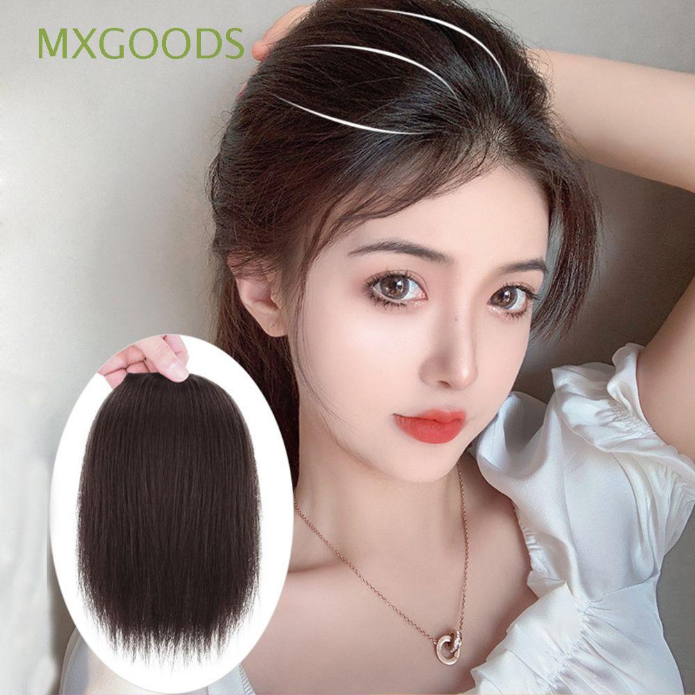 Đệm tóc giả nối dài tàng hình làm phồng mái xéo dạng ngắn không đường may thời trang cho nữ