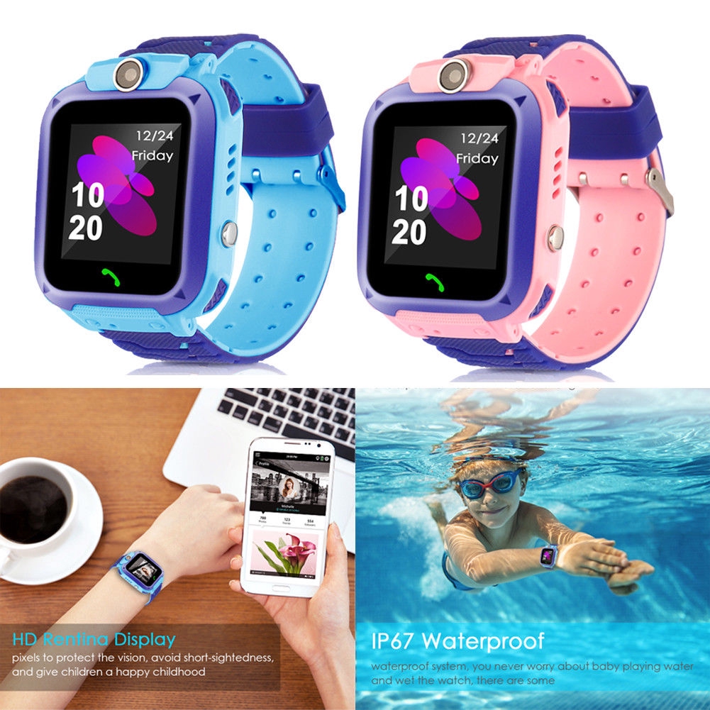 Q12 Kids Smartwatch Waterproof Tracker Anti-lost SOS SIM Card Fashion Multifunction Watches