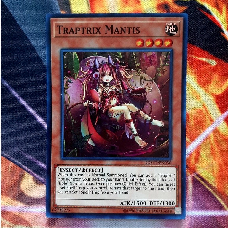 THẺ BÀI YUGIOH -MONSTER - Traptrix Mantis - COTD-EN030 - Super Rare 1st Edition