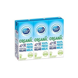 Lốc 3 hộp sữa tươi tiệt trùng Dutch Lady Organic 200ml