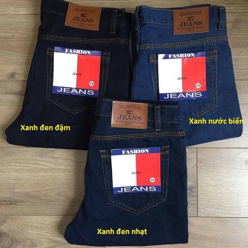 Quần Jean dài Nam Ống suông 03 màu cơ bản chất jean cotton mềm mịn form chuẩn đẹp-VG05