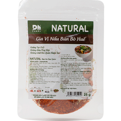 Gói NATURAL Gia Vị Nấu Bún Bò Huế - Thương hiệu DH Foods