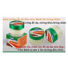 Kem dưỡng đồ da dầu chồn bảo vệ, phục hồi bảo dưỡng mink oil Eykosi 50ml