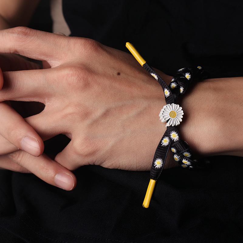 Vòng tay Unisex Nam Nữ HOA CÚC dây bện đeo tay cho cặp đôi giá rẻ HOT TREND