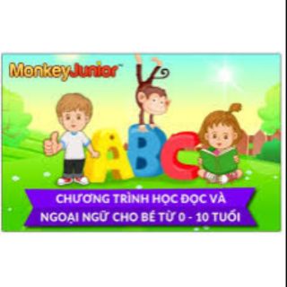 Thẻ học flash card Monkey junior gói trọn đời