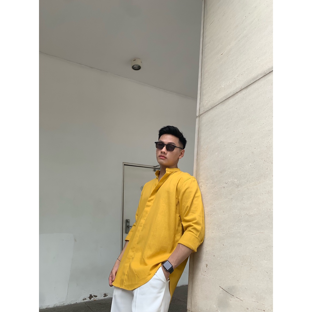 ÁO SƠ MI TAY DÀI LINEN CỔ TRỤ - LINEN SHIRT NHIỀU MÀU