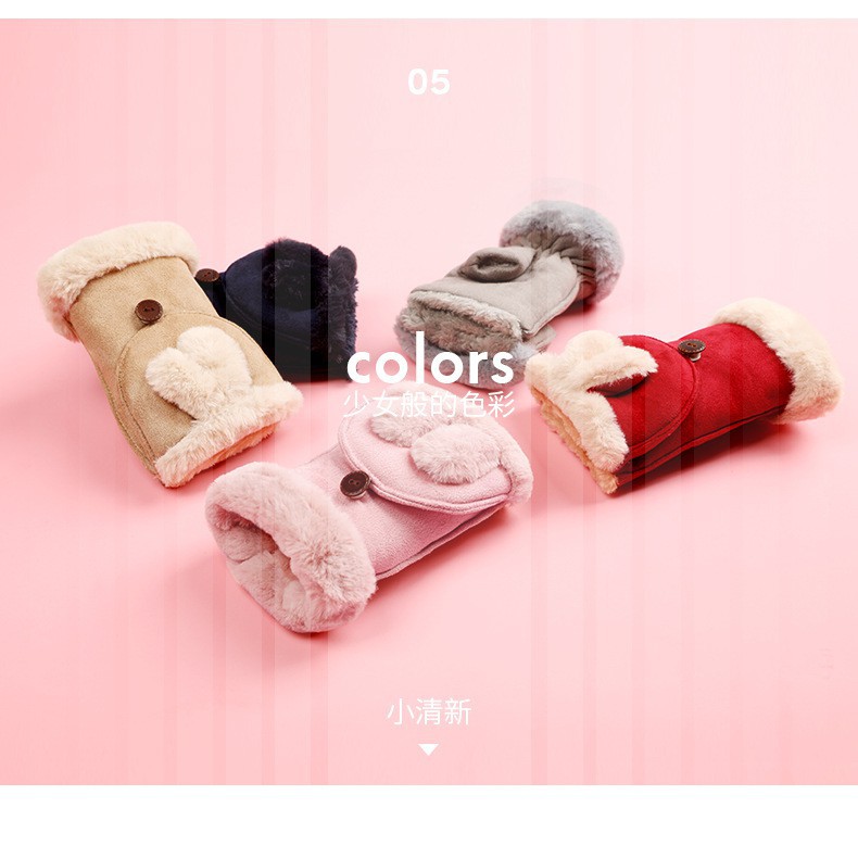 Găng tay nửa ngón tai thỏ style Hàn Quốc 2019 - LCTQ