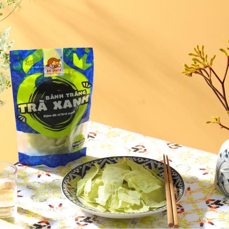 Bánh tráng trà xanh  ABI - Hàng chính hãng ABI SNACK
