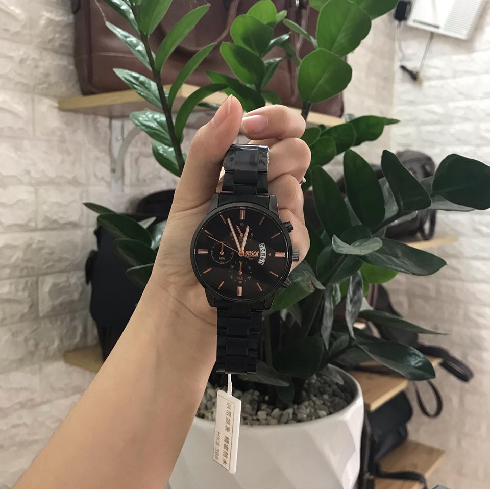 Đồng Hồ Nam BOSCK 8811 Màu Đen Dây Thép, Kim Loại Không Gỉ Cao Cấp Mặt Kính Tráng Sapphire, Chống Xước, Chống Nước | BigBuy360 - bigbuy360.vn