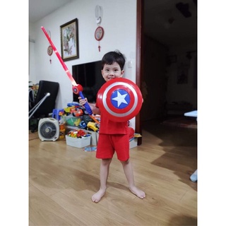 Đồ chơi Khiên captain america âm thanh đèn ánh sáng siêu nhân bé cosplay khiêng spiderman spider man hulk trẻ em người n