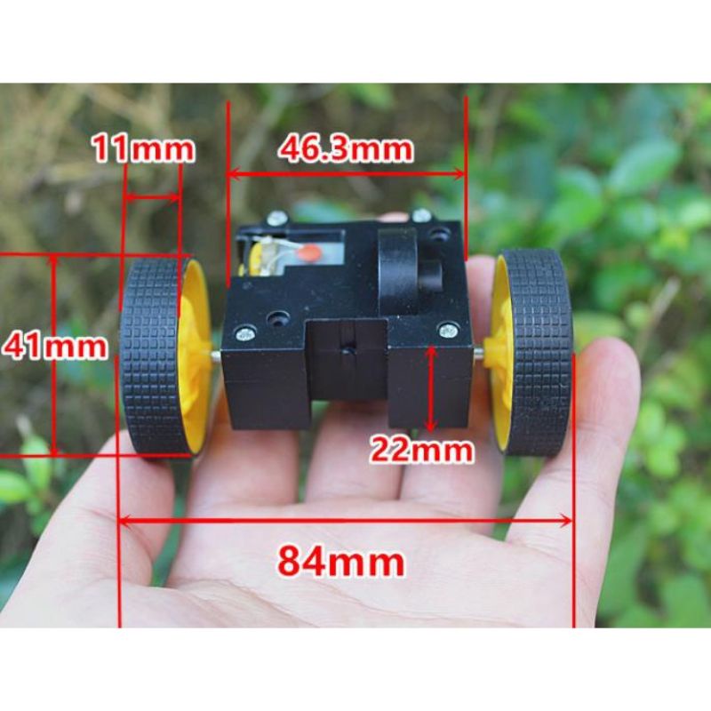 bộ động cơ + 2 bánh xe chế cháo sáng tạo