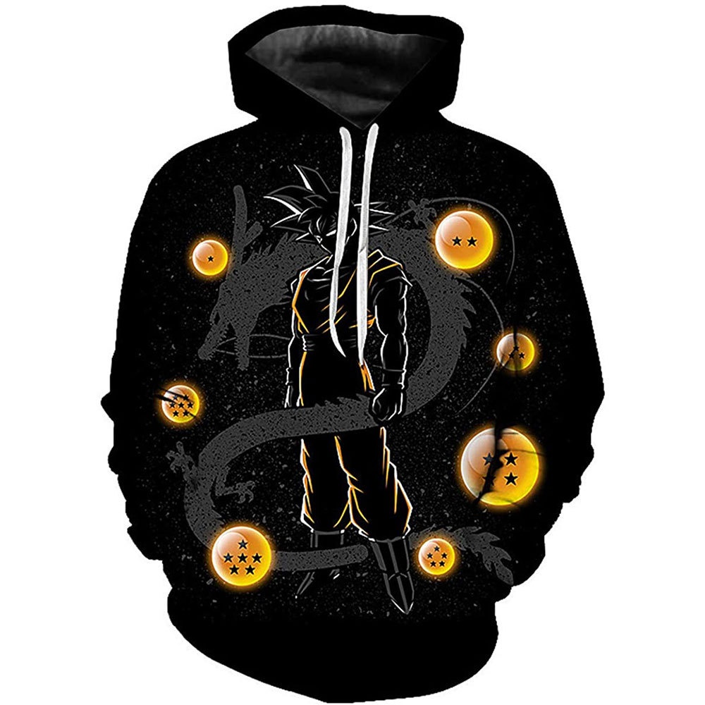 Áo Hoodie Chống Gió In Họa Tiết Hoạt Hình Dragon Ball 3D Cỡ Lớn Thời Trang Cho Nam Và Nữ
