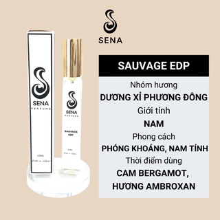 Tinh dầu nước hoa sena perfume sauvage edp 10ml, nam tính, lịch lãm, bí ẩn