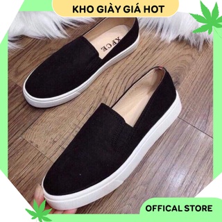 ✅ giày slipon da lộn trơn, giày mọi lười hot hit 2022 ⚡⚡