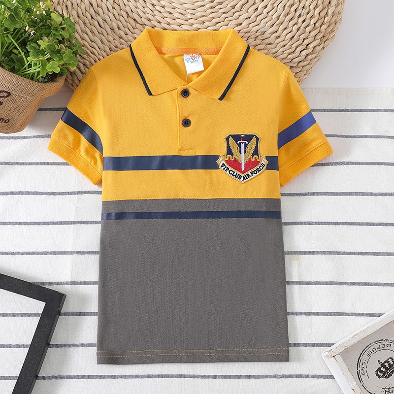 Kids Clothing Boy T Shirt Lapel Short Sleeve Cotton Boys Polo Shirt New Fashion Children Wear Summer